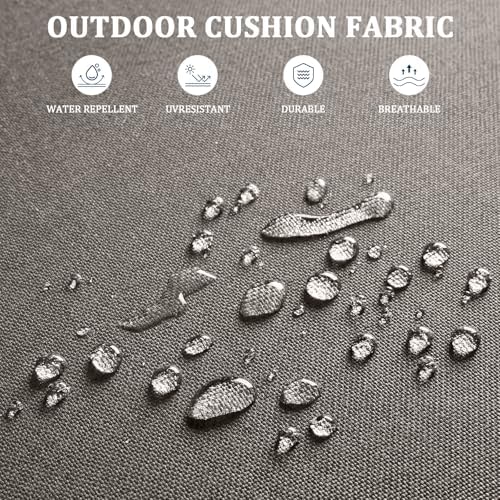 Luxury Swivel Rocker Chairs Fire Pit Set with 6" Thick Cushion 7 piece Wicker Outdoor Patio Chair with Sofa and Ottoman,Comfortable High Back Outdoor Patio Furniture Set - Gray | Gray
