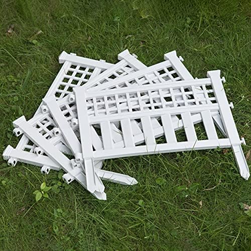 gardenised plastic outdoor decor garden flower edger fence, side view