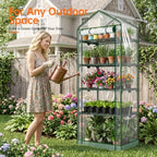 bstrip greenhouses for outdoors with base mat, pvc, close-up detail