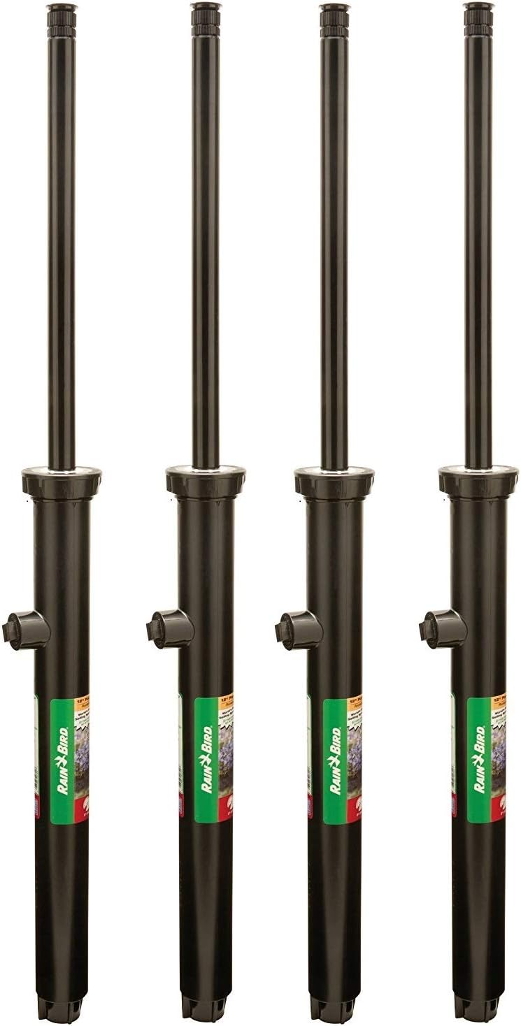 Rain Bird 1812AP Professional Pop-Up Sprinkler, Adjustable 0° - 360° Pattern, 8' - 15' Spray Distance, 12" Pop-up Height (Pack of 4)