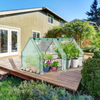 ohuhu portable mini greenhouse, 71"x36"x36" greenhouses for outdoors on a desk or shelf