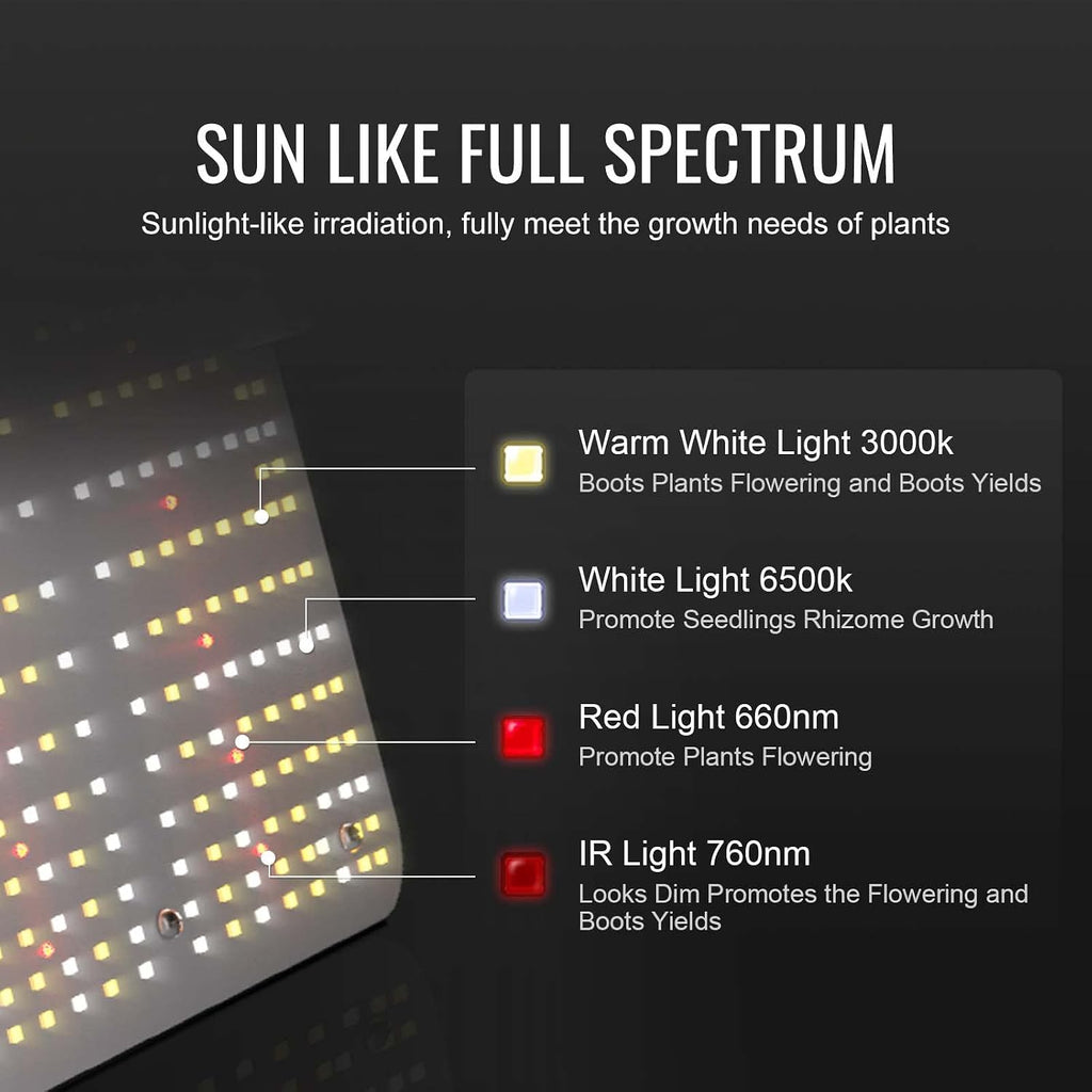 VEVOR LED Grow Light, 400W Full Spectrum Dimmable, High Yield Samsung 281B Diodes Growing Lamp for Indoor Plants Seedling Veg & Bloom Greenhouse Growing, Daisy Chain Driver 4x4/5x5 ft Tent, Black