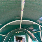 cozycabin 1/2 inch pvc splitter with brass mist, front angle view