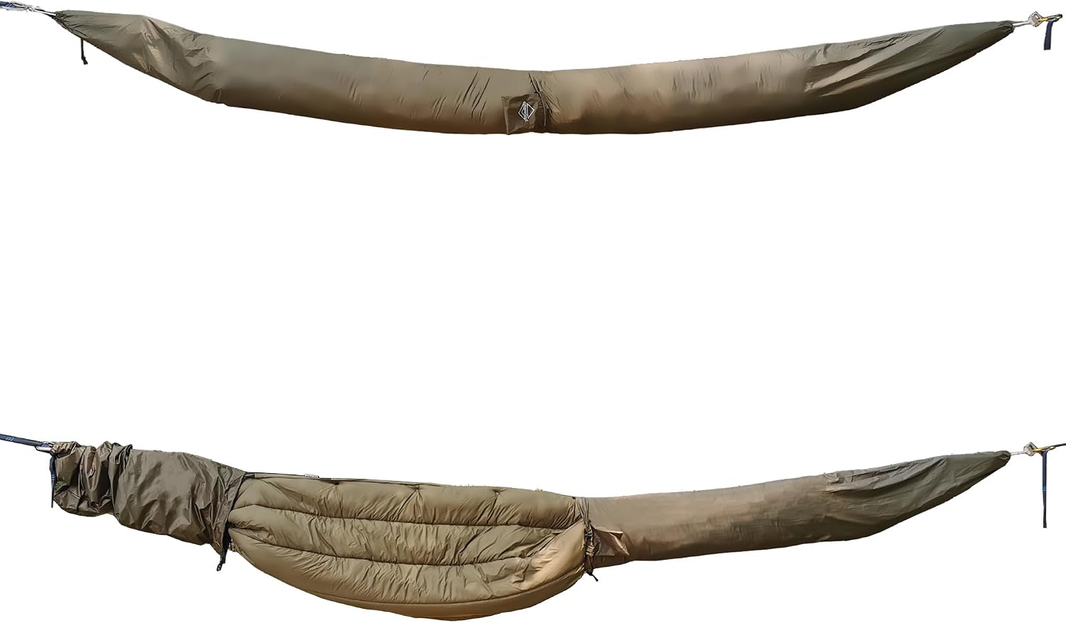 Onewind Hammock Sleeve 12ft, Nylon Hammock Snakeskin | Lightweight Waterproof Camping Hammock Storage and Cover, 12' Large for Hammock, Underquilt Combo, Topquilt, OD Green