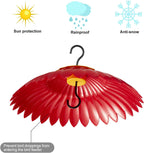 Beserie Squirrel Baffle Hummingbird Feeder Shade Cover Dome Shield Hang from Bird Feeders for Outdoors Squirrel Proof Protect Feed Red Yellow Attract Hummingbirds Moat Proof-14inch(Red)