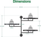 Rotating Window Shelves for Multiple Plants Indoor,3-tier Metal Corner Black Plant Stand Holder Floating Hanger Shelf for Wall，Windows Sill Gifts for Planter Lover to Enhance Home Decor