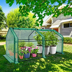 ohuhu portable mini greenhouse, 71"x36"x36" greenhouses for outdoors, front angle view