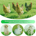 3'x82' temporary fence with posts, portable dog fence showing dimensions