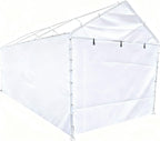 rutile 10x20 carport replacement sidewall, 180g pe waterproof shown in use