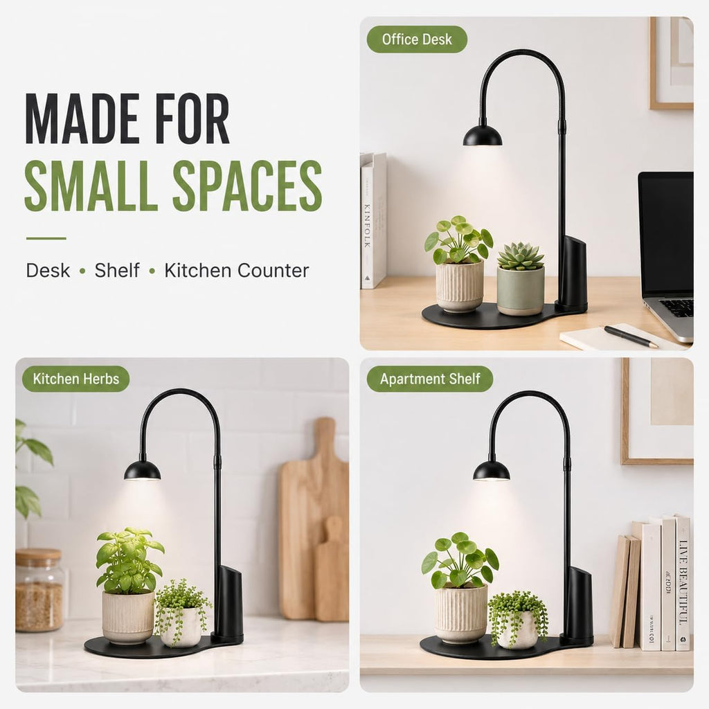 rechargeable grow light,cordless desk lamp for indoor small, close-up detail