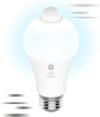 GE LED+ Motion Sensor LED Light Bulbs, 12W, Outdoor Security Lights, Daylight, A21 2 Count (Pack of 4)