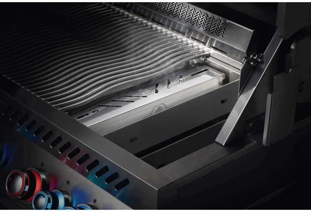 Napoleon Stainless Steel Smoker Box 67013 Add Smoky Flavor to BBQ, Easily Turn Gas Grill Into Smoker, Add Wood Chips or Chunks to Smoke Food on Barbecue 16.25 x 2.54 x 3.5