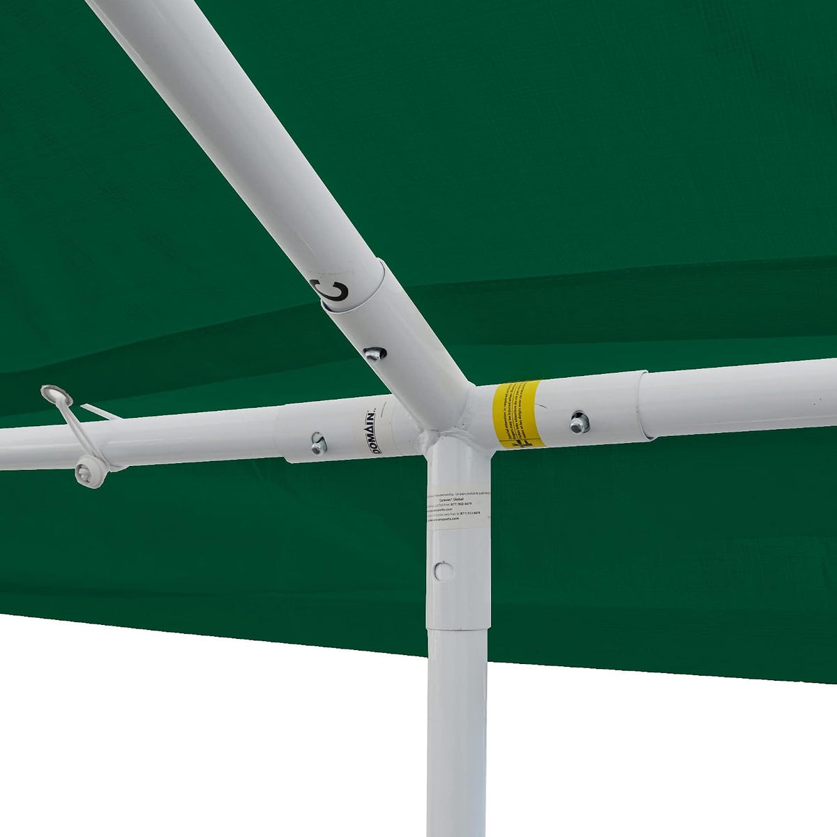 caravan canopy 10 x 20-feet domain carport, forest showing dimensions