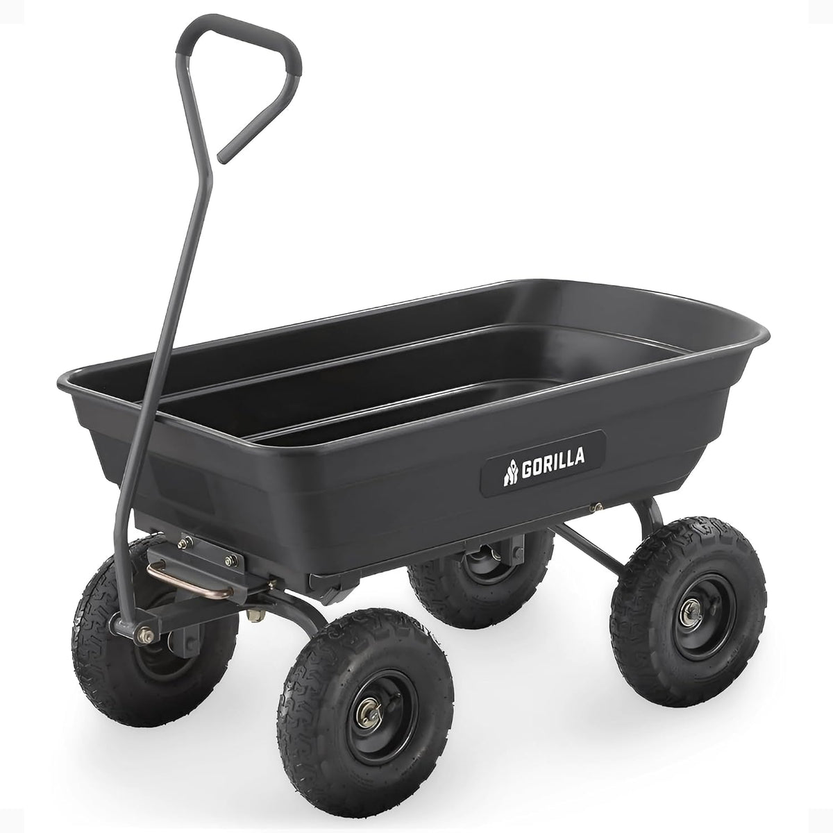 gorilla carts poly dump cart, 600 lb. capacity, main product view