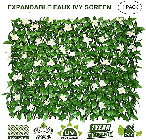 glant expandable fence privacy screen for balcony patio, front angle view