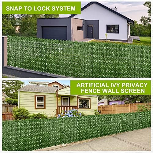 funtery 3 pieces balcony privacy screen 39.4 x on a desk or shelf