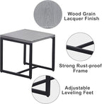 Belord Outdoor Bistro Set 3 Piece Outdoor Wicker Patio Chairs, Oversize Outdoor Rattan Seating Set, All-Weather Chairs Wicker Furniture with Metal Side Table and Water-Resistant Cushion for Outside