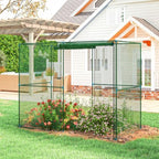 outsunny 8' x 4' x 6' crop cage, front angle view