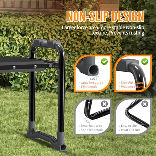 czzxi garden kneeler and seat, wider and thicker showing dimensions