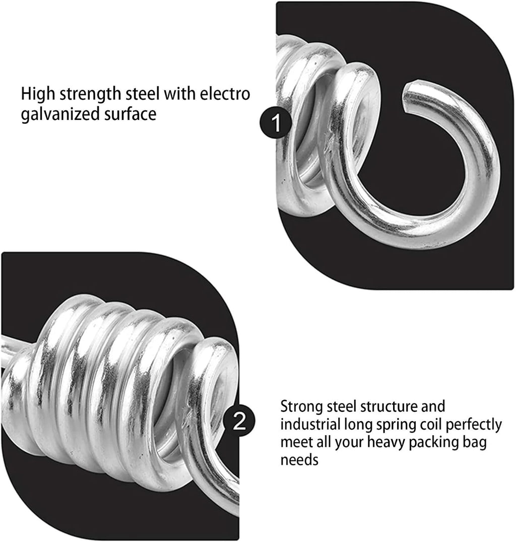 Hammock Chair Spring 2 Pcs 500KG/650KG Steel Hammock Spring Heavy Duty Extension Hook Punch Bag Hanger Swing Chair Garden Furniture Accessory(7mm)
