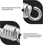 Hammock Chair Spring 2 Pcs 500KG/650KG Steel Hammock Spring Heavy Duty Extension Hook Punch Bag Hanger Swing Chair Garden Furniture Accessory(7mm)