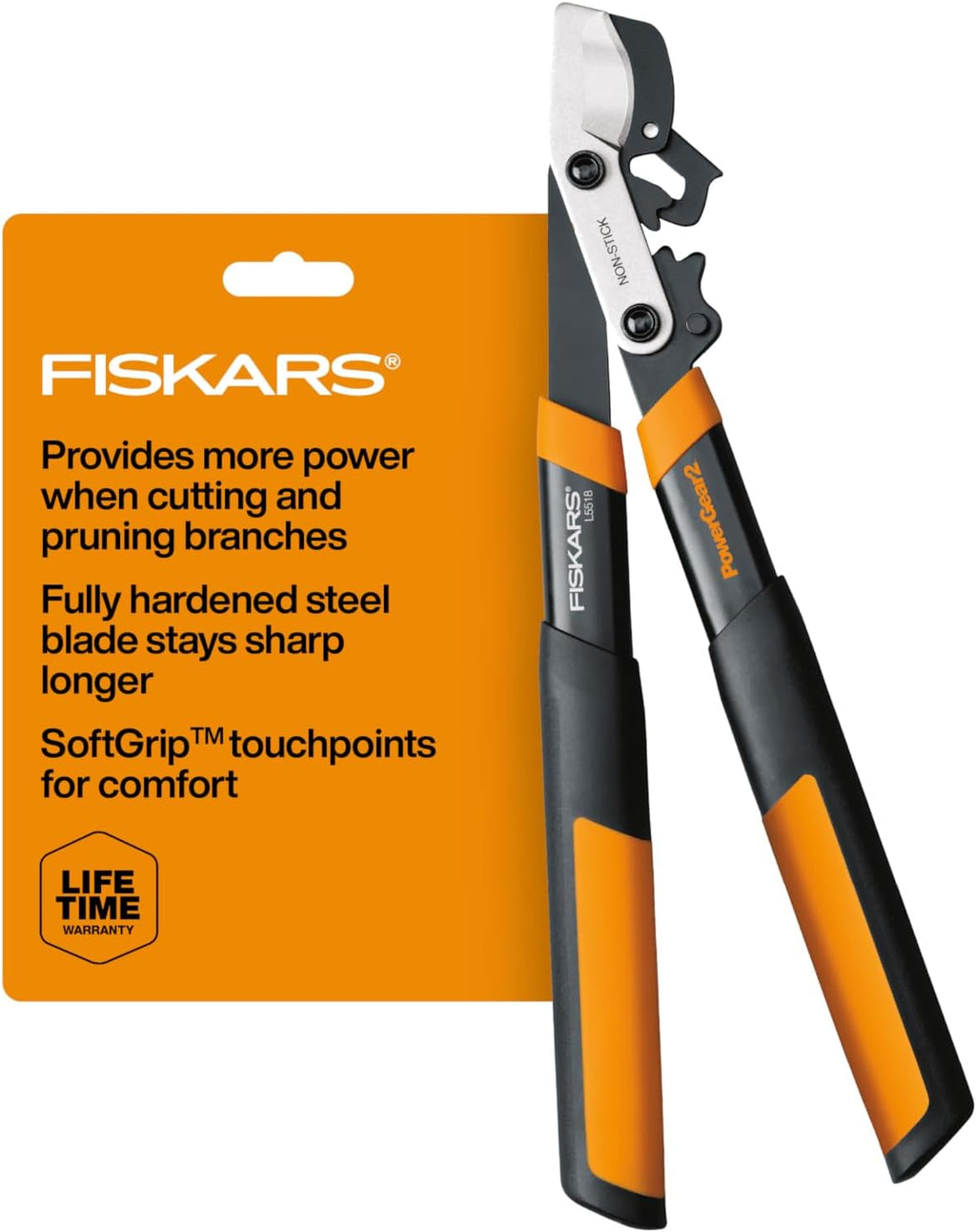 fiskars 18” powergear2 garden bypass loppers, 1.5" capacity, main product view