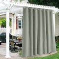 RYB HOME Extra Wide Outdoor Curtains for Patio Waterproof Heavy Duty Thermal Insulated in Summer Full Coverage Privacy for Gazebo, Cabana & Pergola, W100 x L90, Sea Green, 1 Panel