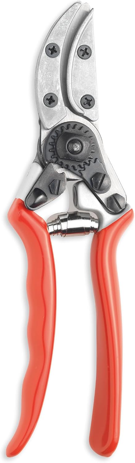 Spear & Jackson 6960CHBS Razorsharp Bypass Cut & Hold Secateurs with High Carbon Steel Blades, Lightweight Forged Aluminium Handle, Adjustable Catch & Shock Absorber