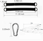 Hammock Straps Tree Swing Hanging Kit | 2 Pcs, 9.84 inches, 2 Heavy Duty Hook Clasps, For Swing Hammocks Seat Pulley System Gym Equipment