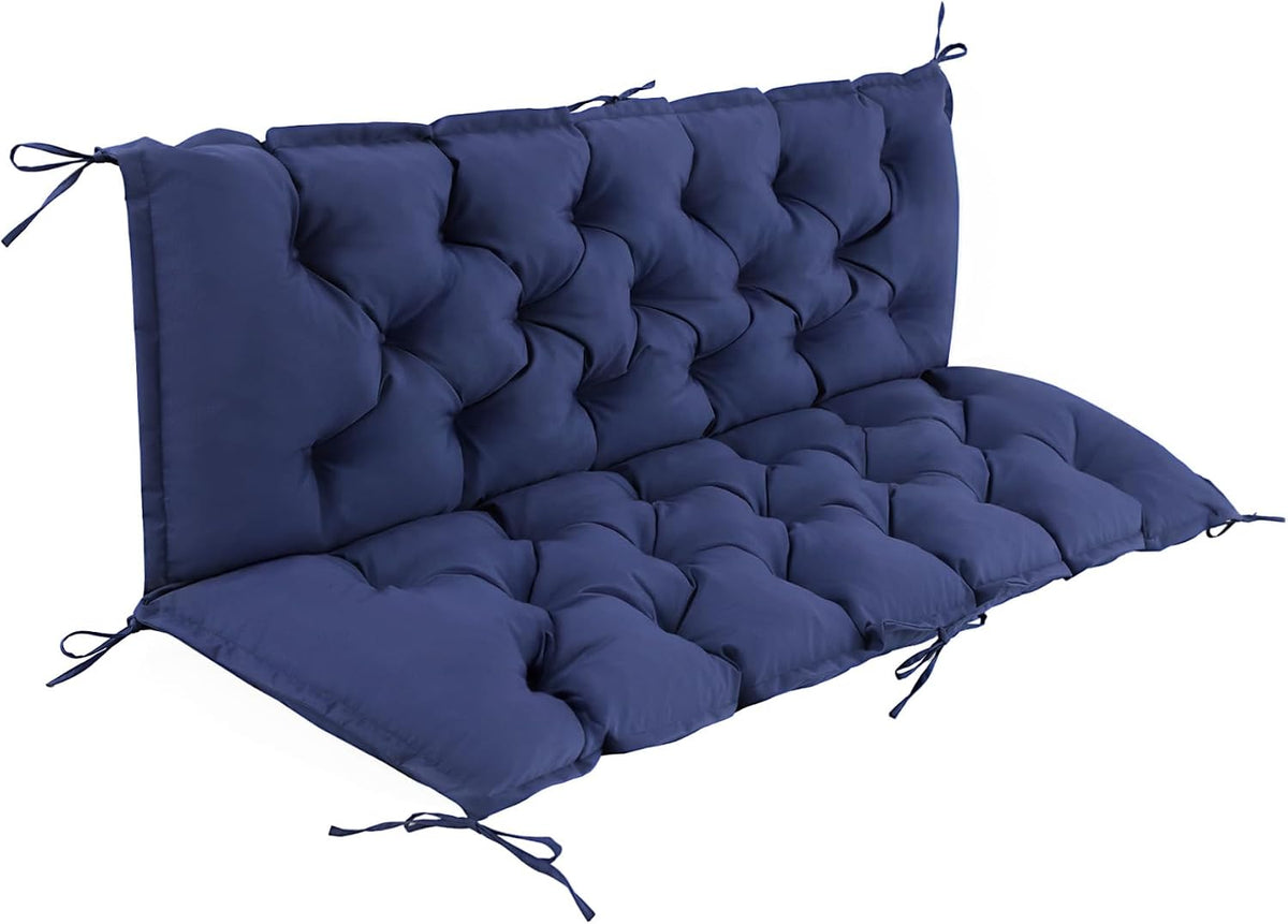 iaseahk porch swing cushions, 60×40×4 inch, waterproof, navy, main product view