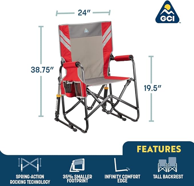 GCI Outdoor Stowaway Rocker - Navy Topo