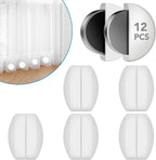 12 Pcs Shower Curtain Weights, Silicone Wrapped Heavy Duty Shower Curtain Magnets, Curtain Weights Heavy Outdoor, Prevent Curtain Liner from Blowing Around, Work for Drapery, Flag, Tablecloth(6 Pairs)