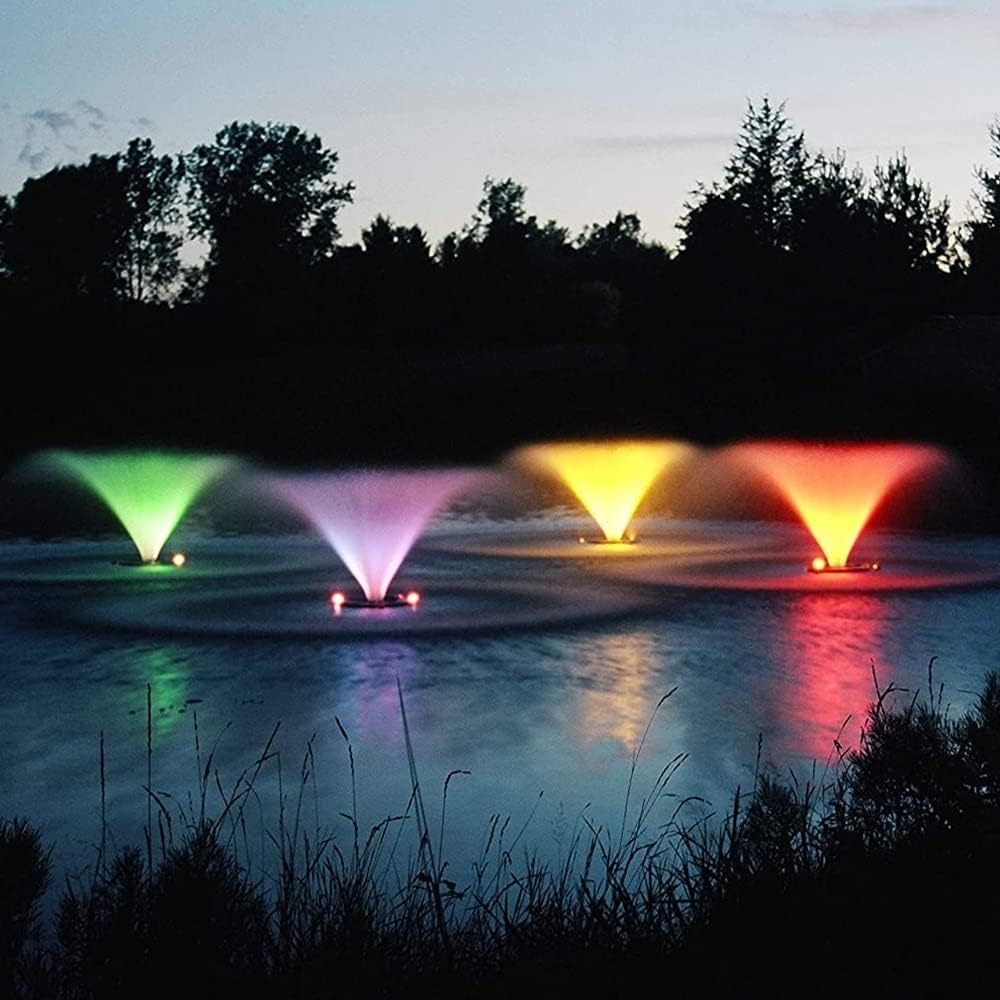 Kasco 3/4HP VFX Aerating Fountain w/LED Lights, 120V, 100ft | Aerating Fountain with includes LED light kit for stunning nighttime display, aerates while creating beautiful water patte..