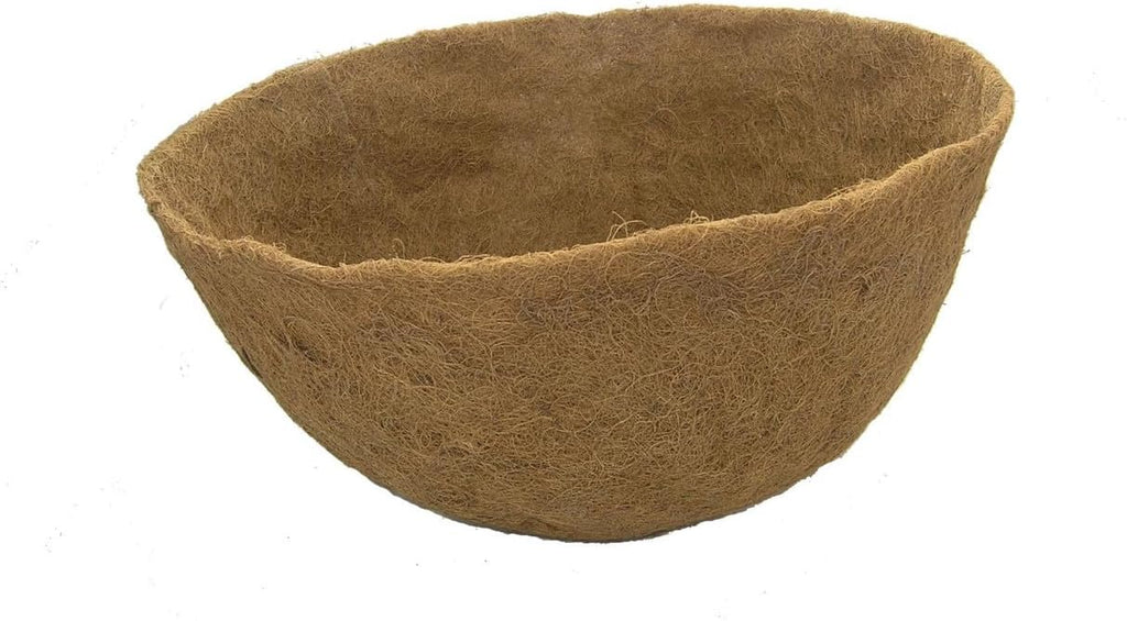14 in x 9 in Round Flat Bottom Coco Liner For Hanging Basket Planter
