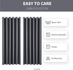 Outdoor Indoor Curtains W84 x L108 for Patio - Weather-resistant Window Panels Privacy Protect Grommet Top Thermal Insulated Home Curtain for Porch Pergola Lawn Garden Hot Tub Area (Gray, 2 Panels)