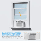 rovsun smart 18000btu window air conditioner with wifi showing dimensions