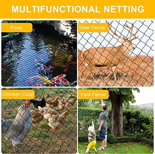 bstpcoo bird netting 25'x100' with 2.4" square mesh on a desk or shelf