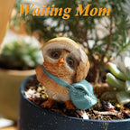 Miniature Fairy Garden Owl Figurine- Waiting Mum Schoolbag Owl