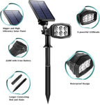 URPOWER Solar Lights Outdoor, Adjustable Solar Spot Lights Outdoor Spotlight 2-in-1 Waterproof Solar Landscape Lights Wall Light, Dusk-to-Dawn Solar Powered Lights for Yard, Garden (Warm White 2 Pack)