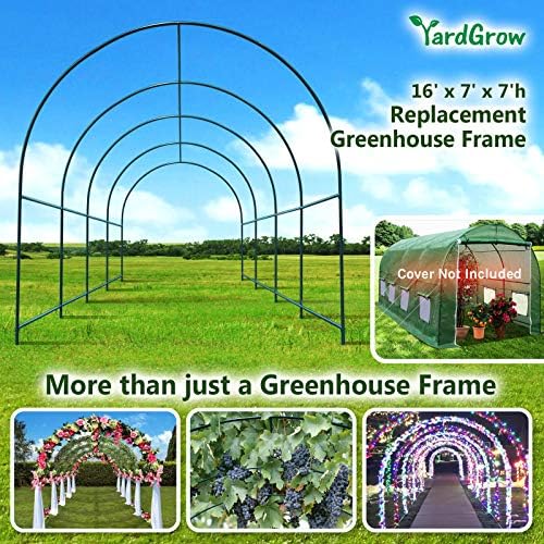yardgrow greenhouse frames for larger hot garden house, close-up detail
