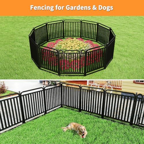 thickened metal tube garden fence, animal barrier fence on a desk or shelf