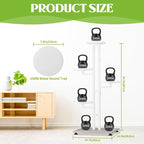 iDavosic.ly 4 Tier Plant Stand Indoor Outdoor, Tiered Corner Multiple Flower Pot Holder Shelf, Metal 34 Inch Tall Display Rack for Patio Porch Living Room Garden Balcony Bedroom, White