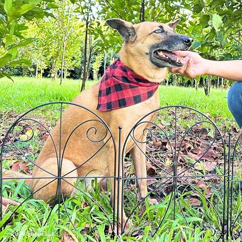 shoplala decorative garden fence (10 panels) 12.5inx16.5in fences, front angle view