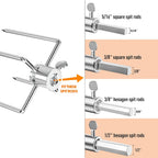 Skyflame Heavy Duty Stainless Steel Rotisserie Meat Forks | Fits 1/2-Inch and 3/8-Inch Hexagon Spit Rods, Fits 3/8-Inch and 5/16-Inch Square Spit Rods