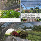 20 ft shade cloth for plants greenhouse, 40%, side view