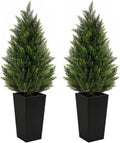 vivatrees 4ft artificial cedar topiary trees 2 pack, main product view