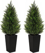 vivatrees 4ft artificial cedar topiary trees 2 pack, main product view