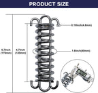 2Pcs Premium Porch Swing Spring with Weight Capacity of 300 Lb,Heavy-Duty,Stainless Steel Spring for Hammock Chair,Punching Bag and More