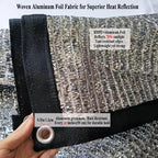 70% 12x25 ft aluminet shade cloth for car, close-up detail