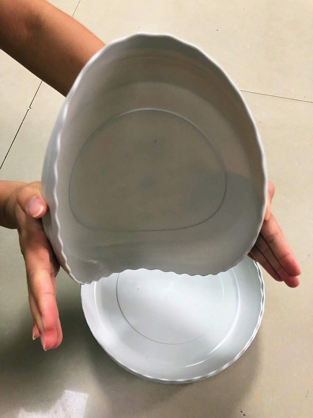 12 Inch Light Grey Plant Saucers 5 Pack,Saucers for Potted Plants,Flower Pot Drip Trays for Indoor & Outdoor Ceramic or Plastic Flower Pot Drip Trays for Large to Small Pots